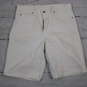 Vintage Levis Denim Shorts Red Tab White Wash 550